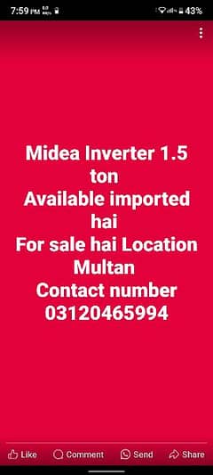 midea company ka imported inverter ha