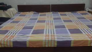 Two single bed,  Wooden