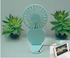 Portable Rechargeable Fan with Mobile holder mobile stand