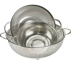 3PCs Set Stainless steel Vegetable Drain Basket Adjustable