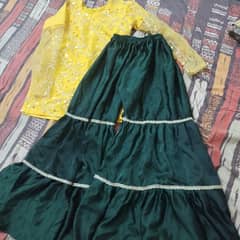 1 time used mehndi shrara dress