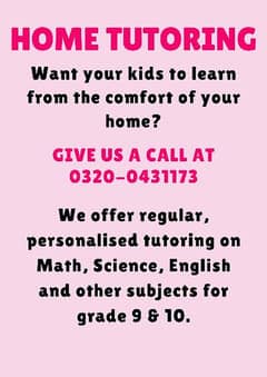 Home tutor available