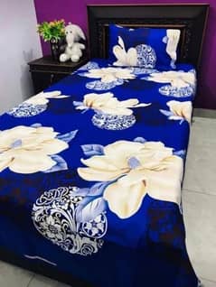 2pc crystel cotten single bed sheet