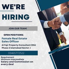 Female sales officer required