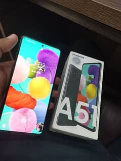 Samsung a51 with box 6gb ram 128gb rom dual sim