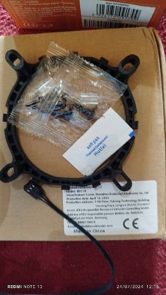 product name ' CPU COOLER '   model ' S3 led cooling fan 7