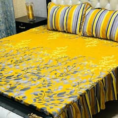 3 pcs bedsheets king size double sheet