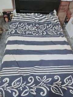 urgent sale single bed with mattress