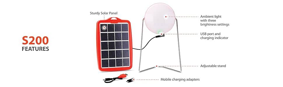 Solar panel with rechargeable stand lamp 1