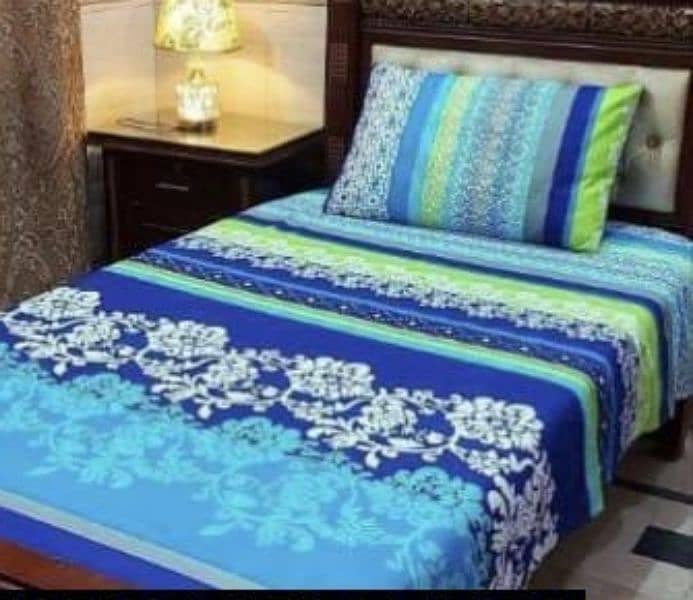 2pcs cotton single bedsheet. without tension free delivery. 0