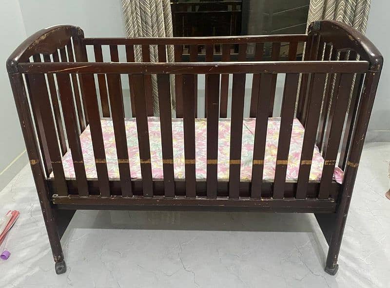 kids Baby Cot with New Mattress 1