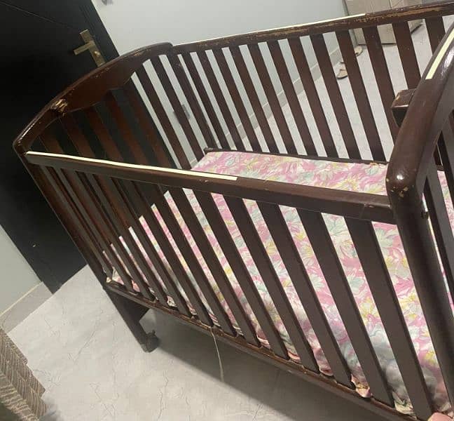 kids Baby Cot with New Mattress 2