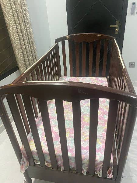 kids Baby Cot with New Mattress 3