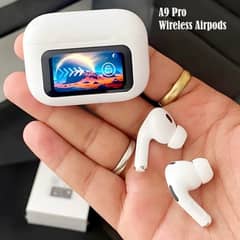 A9 Air Pods Pro 2, LCD Touch Display Screen, ANC/ENC, FREE Delivery