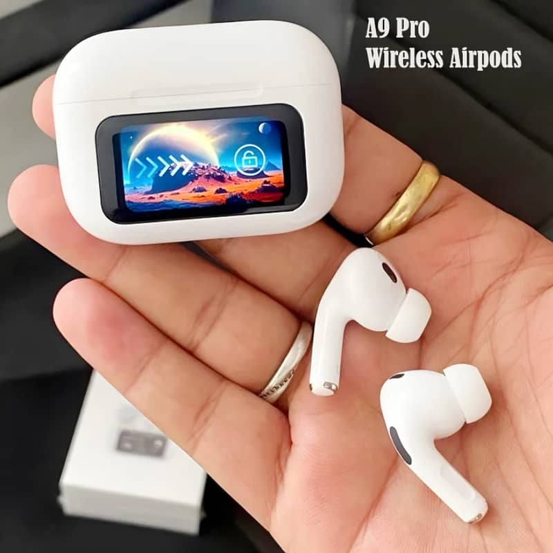 A9 Air Pods Pro 2, LCD Touch Display Screen, ANC/ENC Air pods 0