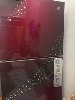 Pel glass door refrigerator marron galaxy 6350