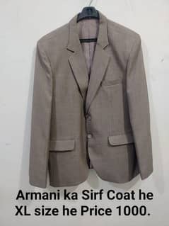 1 Armani coat aur 4 normal suit
