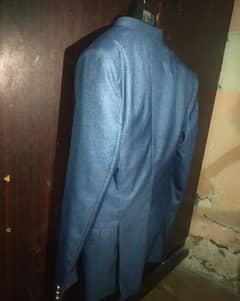 NAVY BLUE RAW SILK  PRINCE PENT  COAT