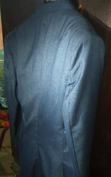 NAVY BLUE RAW SILK  PRINCE PENT  COAT 2