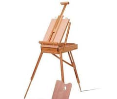 Wooden Easel & Painting Storage Box with Drawer. Foldable & Portable.