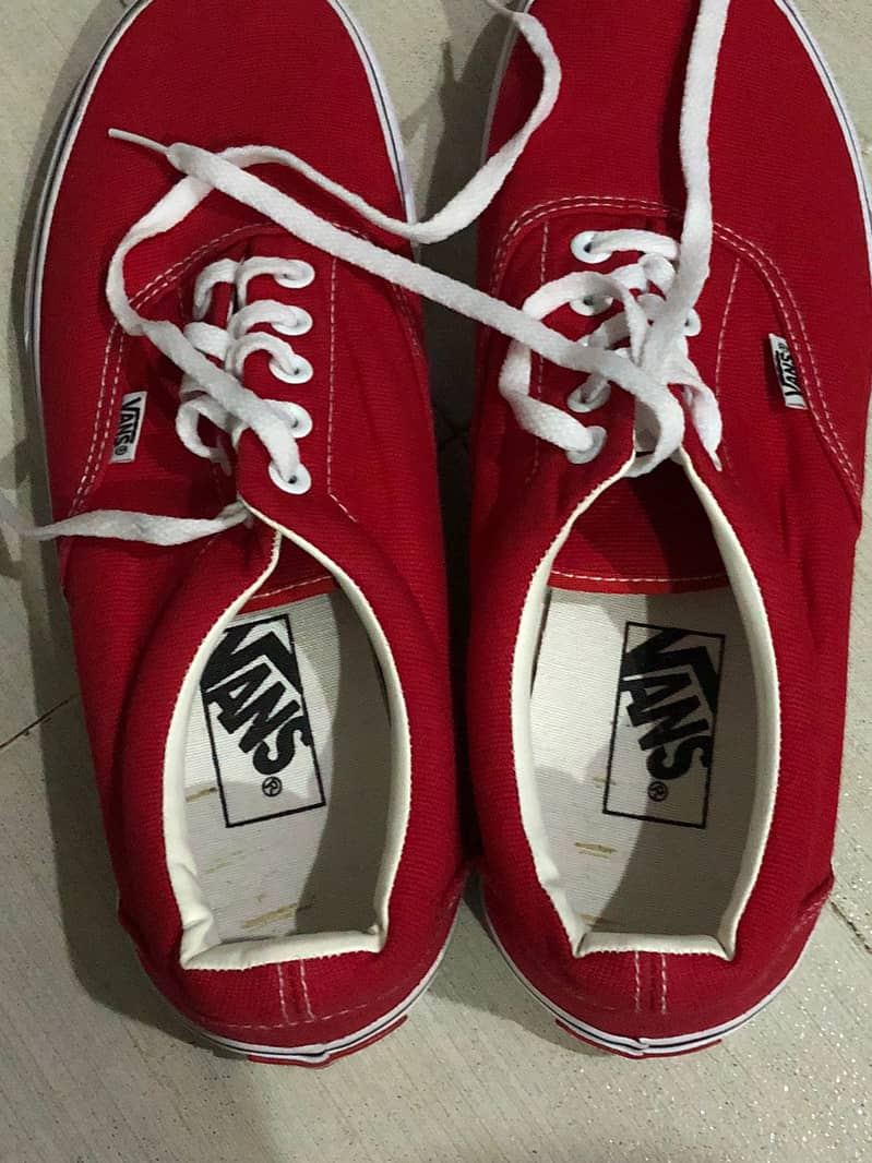 Vans Authentic Red Shoes 3