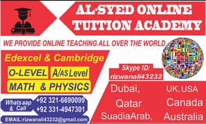 Online tutors for GCSE/IGCE/IAL (O Level) and IGCSE MATHEMATIC/PHYSICS