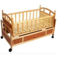 wooden baby cot