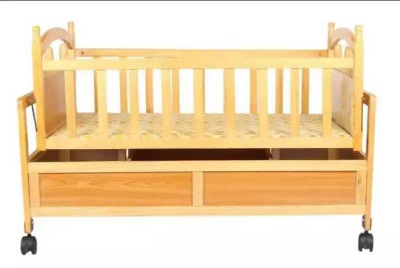 wooden baby cot 1