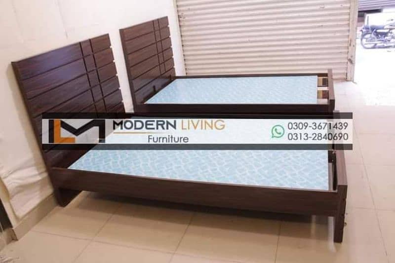 Modern 2 Single beds Best quality in your choice colours 3