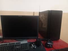 Gaming Pc full system with LCD and head phone amd keyboard and mouse
