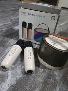 Smart portable speaker with duo mic