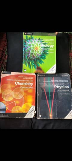 Cambridge international books Biology, chemistry physics for MDcat