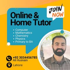 Home Tutor Available in Lahore