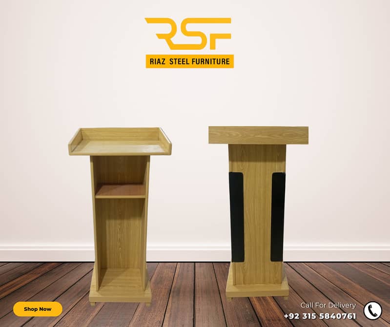 dice / lecture stand / speech desk /  wooden table / lecture table 1