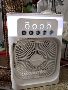 fan with humidifier and lights