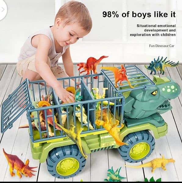 1pc Large Size Dinosaur Truck Toy For Boys 0