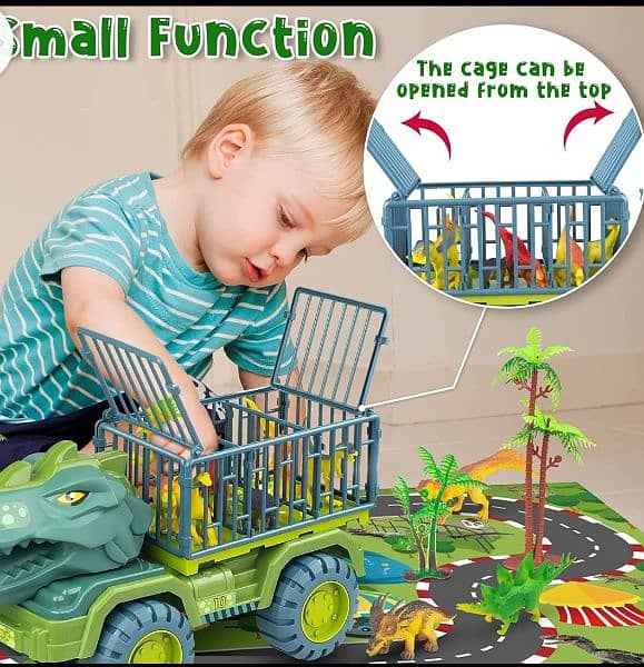 1pc Large Size Dinosaur Truck Toy For Boys 1