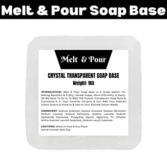 Melt and Pour Transparent Glycerin Soap Base 1KG - AestheticDecor. PK 0