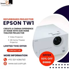 REFURBISHED PROJECTOR EPSON TW1 / HD Home Theater Projector