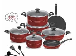 marble non stick cookware 15 pcs set