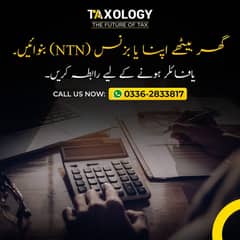 TAX RETURN,GST,FILER,SRB,NTN,SALE TAX,SECP,TRADEMARK,LLC INCORPORATION