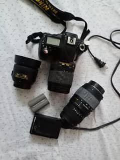 NIKON D-90 WITH 3 LENSES