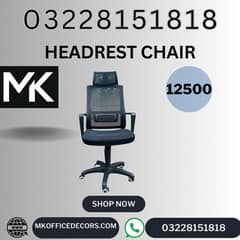 Headrest supported Chair