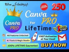 Canva pro in just rs 250 for life time