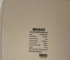 Orient Split AC energy efficient