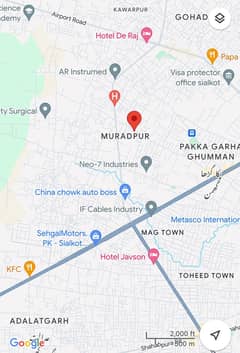 Corner 9 and 10 Marla Commercial Plot Muradpur IslamNagar Road Sialkot