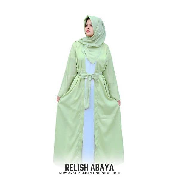 Floral Hijabs For Women || Women's Stitched Grip Abaya 1