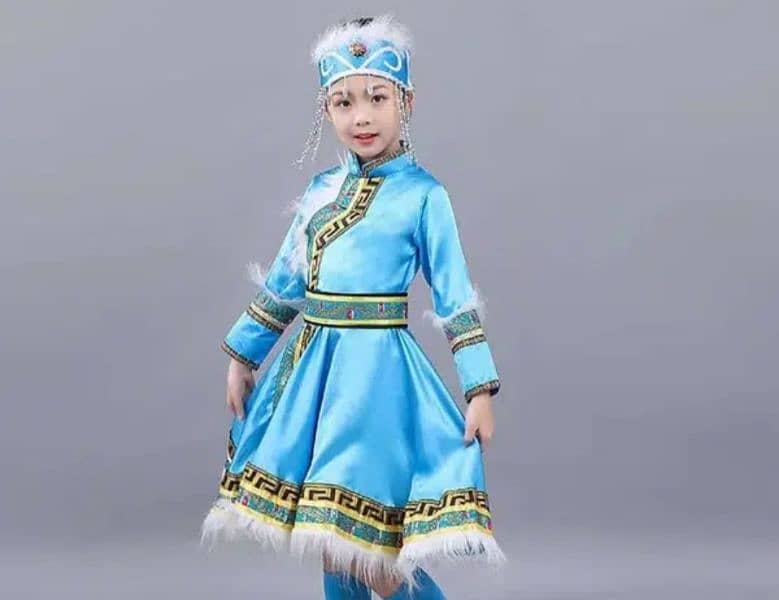 Children Mangolian Dance Costume - Cultural day dress - for events 0