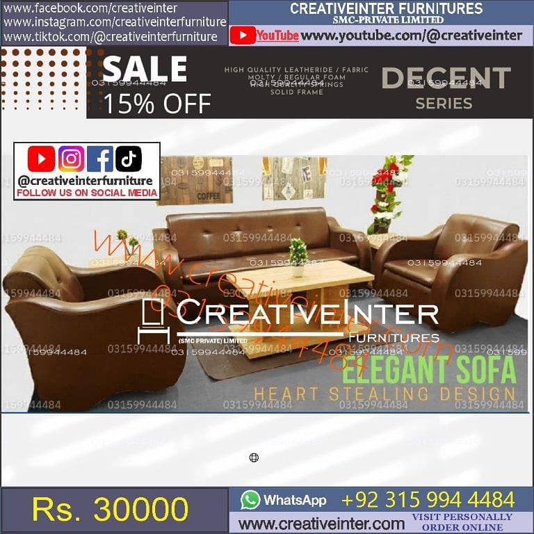 Office sofa table L shape desk corner visitor saloon set latest furnit 14