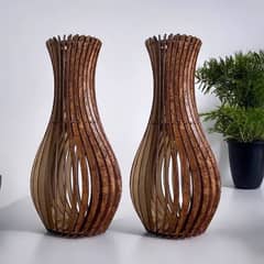 Beautiful Wooden Flower Vase.